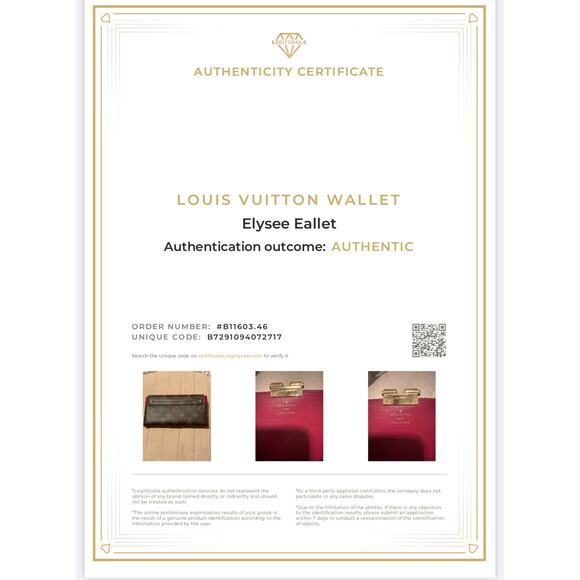 GUC Louis Vuitton Elysee Wallet w/ coa - Picture 9 of 9